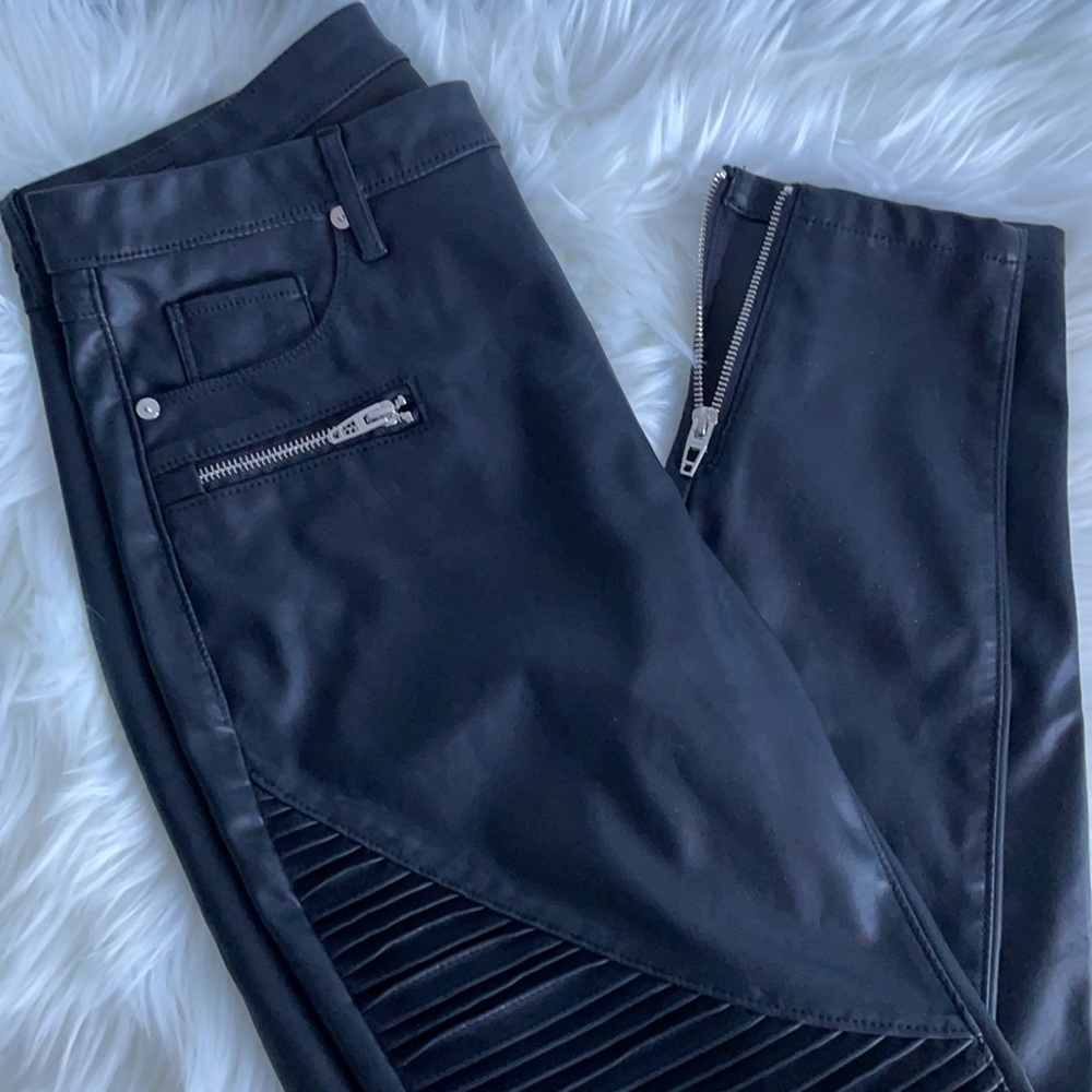 Black Leather Jeans